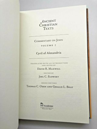 Ancient Christian Texts Commentary on John v 2 Cyril of Alexandria HCDJ Like - 3