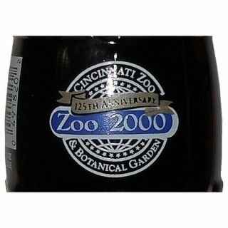 Cincinnati Zoo 125th Anniversary 2000 Coca - Cola Bottle (1999 - 2887)