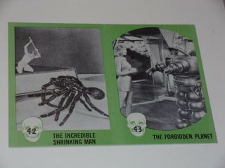 1961 Nu Cards Horror Monster Series 42 & 43 Still Attached Robby The Robot