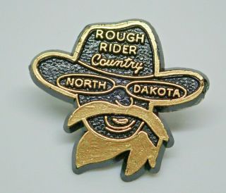 Rough Rider Country North Dakota Teddy Roosevelt Vintage Lapel Pin