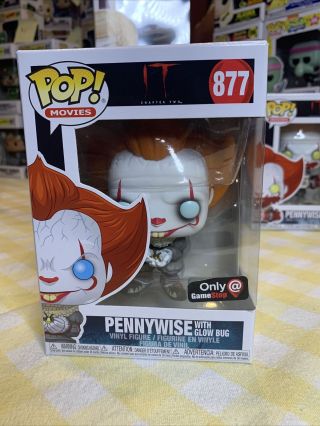 Funko Pop Pennywise With Glow Bug It Chapter 2 2019 Gamestop Exclusive Pop 877
