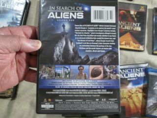 Ancient Aliens.  seasons 1 through 12.  DVD & Blu - Ray & In Search of Aliens 3