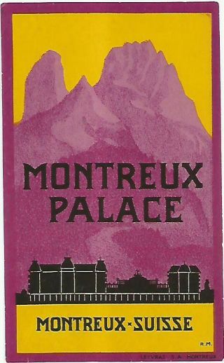 Hotel Montreux Palace Luggage Deco Label (montreux)