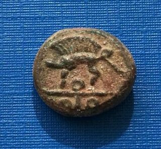 Ancient Celtic Aulerques Enurovices Bronze Coin 1st Century Bc - G825