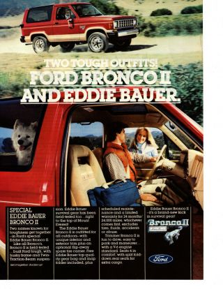 1984 Ford Bronco Ii Eddie Bauer Edition Classic Print Ad