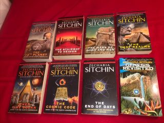 Zecharia Sitchin Nibiru Earth Chronicles Series Set Of Books 1 - 8 Ancient Aliens