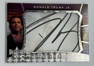 Decision 2020 Political Cards Donald Trump Jr.  Cut Signature Auto Silver Foil