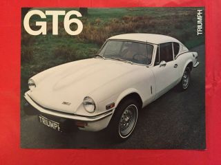 1971 Triumph  Gt6 " Car Dealer Showroom Sales Brochure