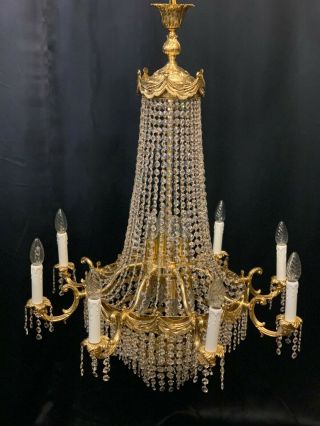 vintage large crystal chandeliers 2