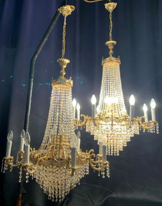 vintage large crystal chandeliers 5
