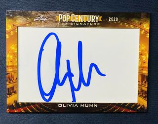 Olivia Munn 2020 Leaf Pop Century Cut Signatures Autograph Auto Ssp