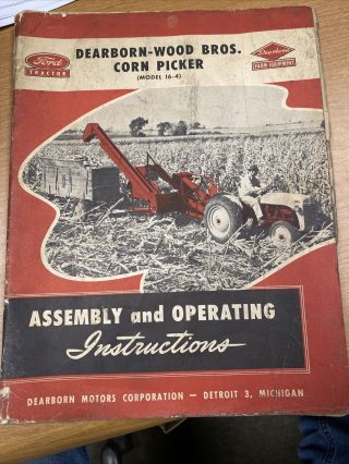 Dearborn - Wood Bros.  One Row Corn Picker Sales Brochure