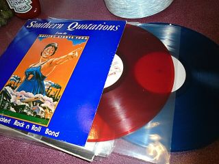 The Rolling Stones Southern Quotations 2 Lp 1 Blue Vinyl 1 Red Vinyl Vg,  Tmoq
