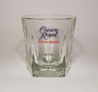 Crown Royal Special Reserves Whiskey Glass Pentagon Bottom Libby Duratuff