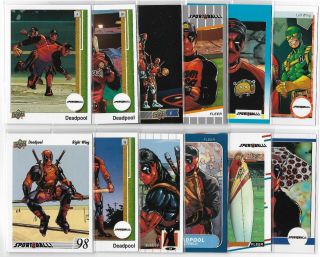 Deadpool Sport Ball Insert Set (12 Cards) Complete 2018 2019 Upper Deck Marvel