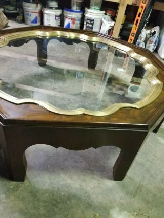 1975 BAKERS COLLECTORS EDITION COFFEE TABLE SOLID BRASS VINTAGE 2