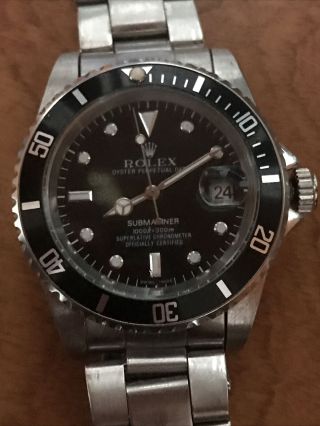 Vintage Rolex Submariner Oyster Perpetual No Date.  Ref W838234.  Model 14060.