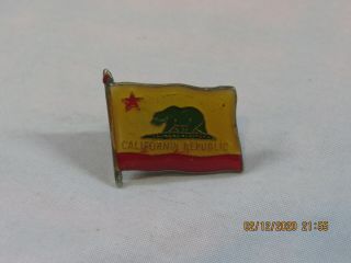 Vintage California Republic State Flag Hat Lapel Pin