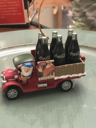 North Pole Coca - Cola Bottling Delivery Truck Ornament.  1994