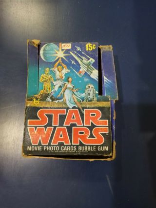 1977 Topps Star Wars Wax Pack Trading Card Empty Retail Display Box Series 1