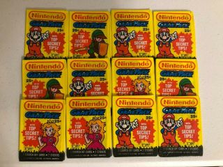 12 Packs Nintendo Collectible Trading Cards - Mario,  Link & Peach