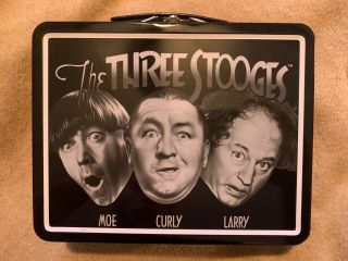Vintage Rare The Three Stooges Metal Lunchbox Moe Larry Curly