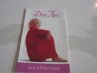 Max Factor Brochure Diva Tips Marilyn Monroe Ava Gardner Marlene Dietrich 1999