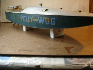 Vintage 1929 Boucher Polly - Wog model speedboat steam Outboard Motor 2