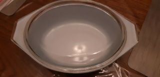 Rare Vintage Pyrex Blossom Breeze 1 1/2 Qt Oval Casserole Dish Lid 043 HTF 4