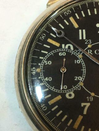 Rare Vintage Men ' s Rolex Military Trench Aviator 532 Black Dial Wristwatch 4