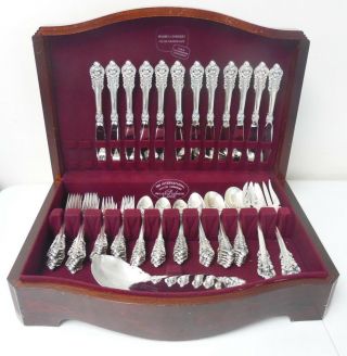 Vintage Wallace Grand Baroque Service For 12 Sterling Silver Flatware