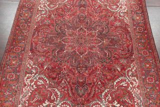Vintage Geometric Red 10x13 Oriental Area Rug Hand Knotted Living Room/Dinning 3