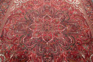 Vintage Geometric Red 10x13 Oriental Area Rug Hand Knotted Living Room/Dinning 4