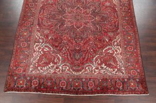 Vintage Geometric Red 10x13 Oriental Area Rug Hand Knotted Living Room/Dinning 5