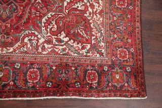 Vintage Geometric Red 10x13 Oriental Area Rug Hand Knotted Living Room/Dinning 6