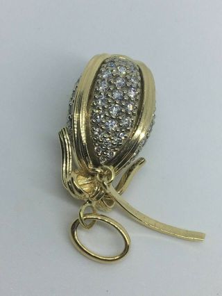 Tiffany & Co Jean Schlumberger Egg 18K Gold 1.  06 ct Round Diamond Charm Pendant 3