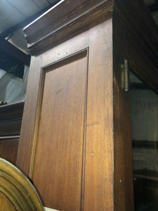 vintage 2 door OAK upright kitchen hutch cabinet old varnish 89” x 50.  5” x 15” 6