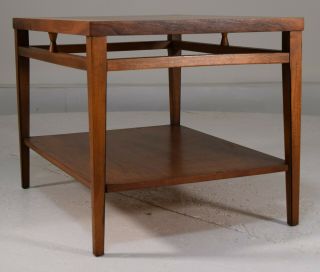 Tuxedo Dovetail Table by Lane side sofa vintage Mid Century Modern 4