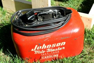 Vintage Johnson Seahorse Outboard Motor 25 Horse 1950s RD - 16 w/ Tank 3
