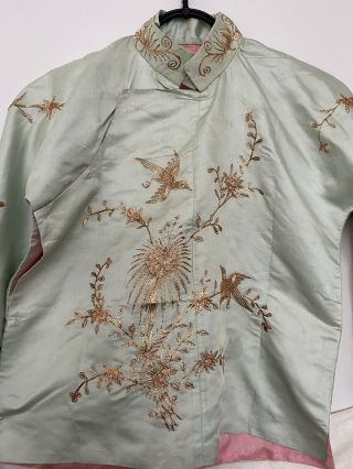 1920s Antique Chinese embroidery set of wedding dress,  cheongsam,  Jacket & skirt 4