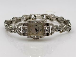 Vintage $10,  000 2ct Vs G Diamond Tiffany & Co Platinum Ladies Watch