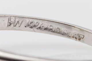 Vintage HARRY WINSTON Signed 1.  30ct Pear Cut Emerald Diamond Platinum Ring 4