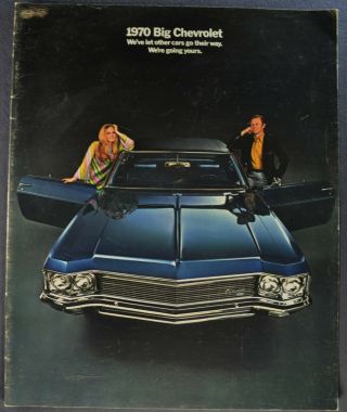1970 Chevrolet Brochure Impala Ss Caprice Bel Air Biscayne 70