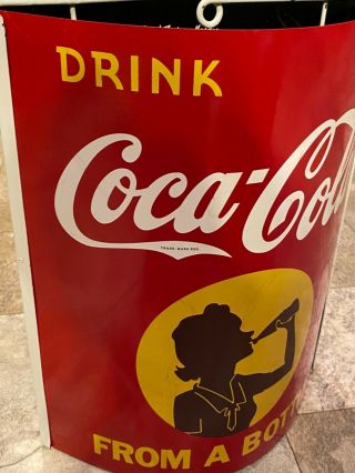 Vintage Coca Cola Silhouette Girl Advertising Twine String Holder Sign—nice