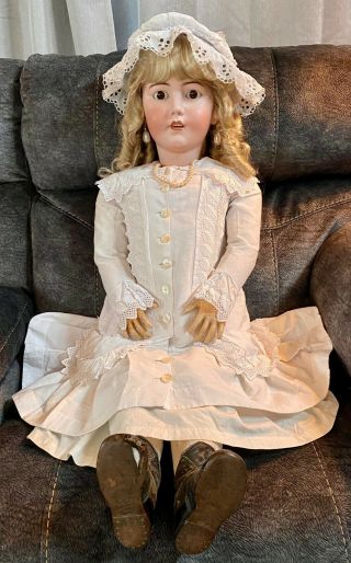LARGE Antique SIMON & HALBIG 42 - inch Doll 4