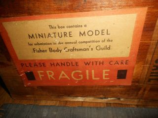 RARE Vintage GM FISHER BODY CRAFTSMAN GUILD COMPETITION MODEL CAR IN CRATE BOX 2