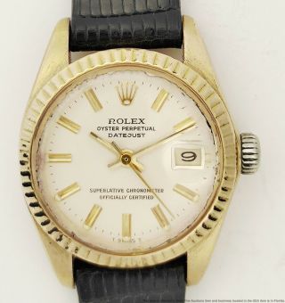 Vintage Rolex 18k Gold 6917 Ladies Datejust Running Wrist Watch