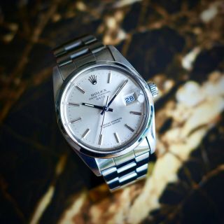 A Stunning Vintage 1988 Gents Steel Rolex Oyster Perpetual " Quickset " Date Watch