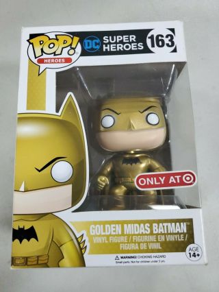 Funko Pop Dc Heroes Golden Midas Batman Exclusive 163