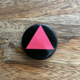 Vintage 1980’s Pink Triangle Pin - Lgbtq Gay Rights Activist Badge Protest